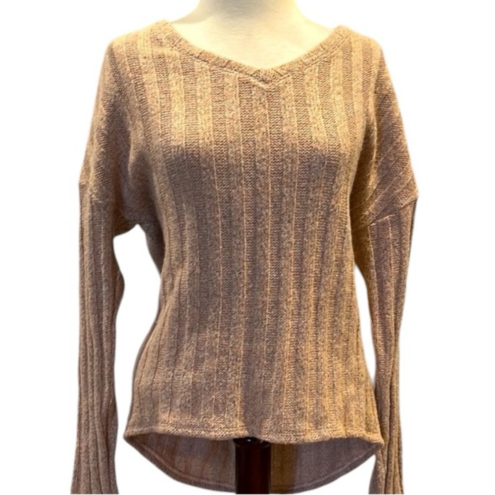 Kut from the Kloth Knitted Sweater Scoop V-neck Pink Medium